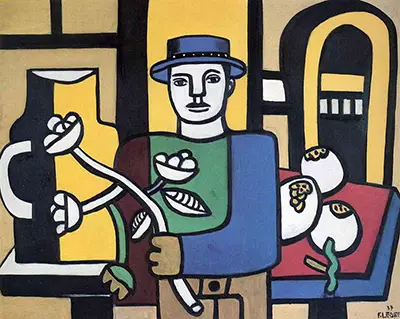 The Man in the Blue Hat Fernand Leger